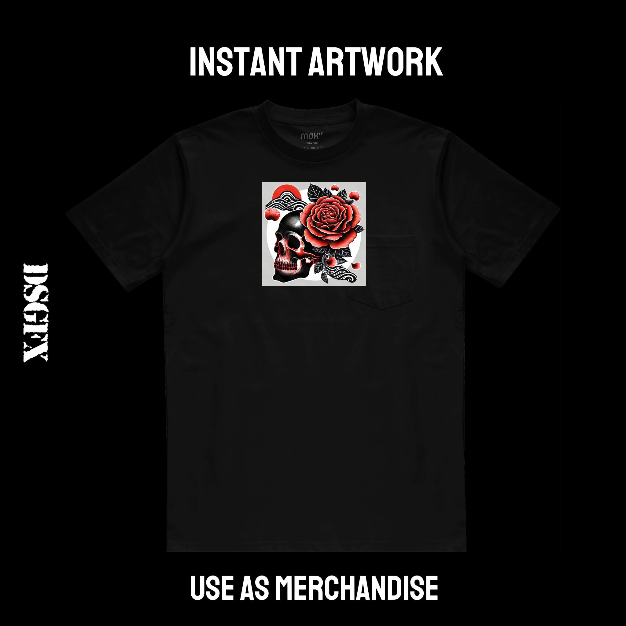 Contrast Bloom Skull Artwork