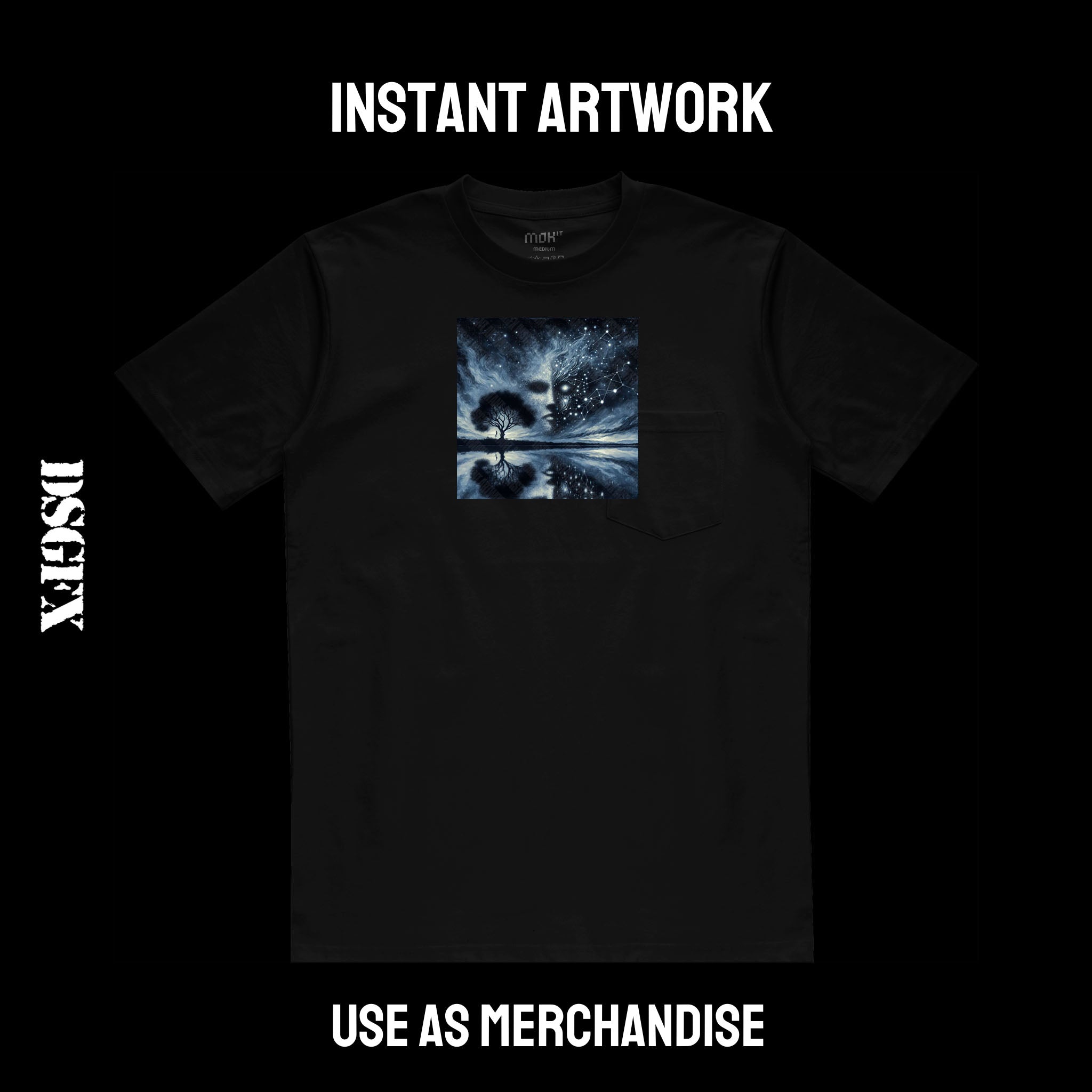 Mystical Night Sky and Reflection