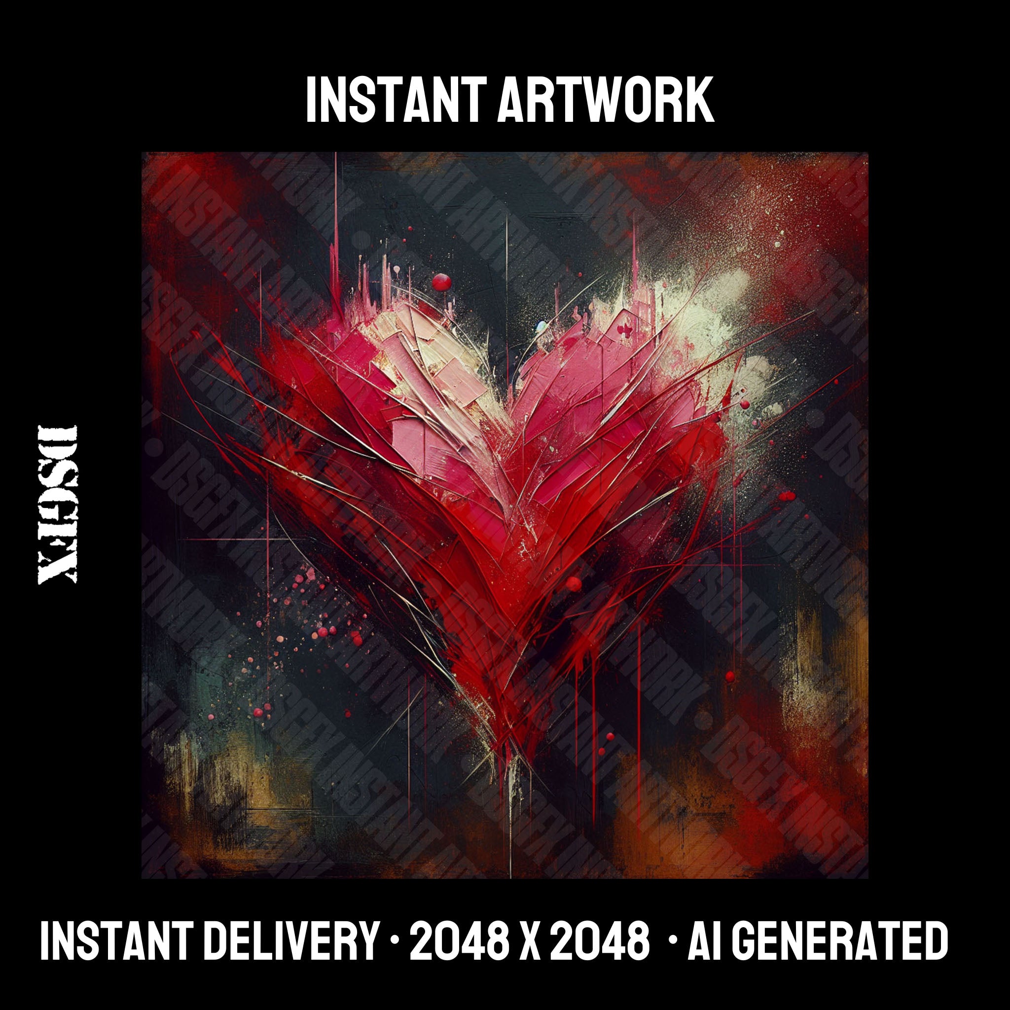 Abstract Heart Explosion