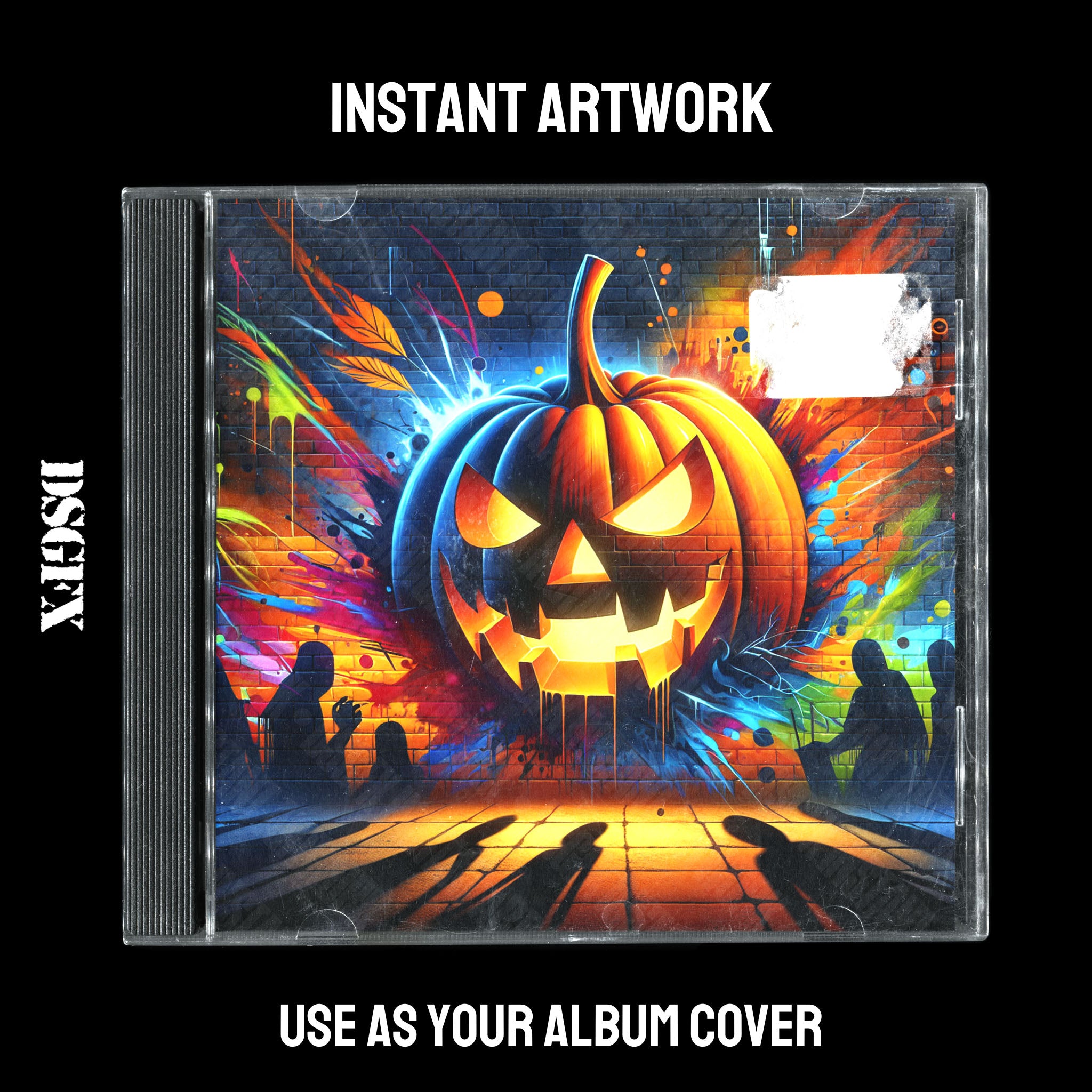 Vibrant Pumpkin Graffiti