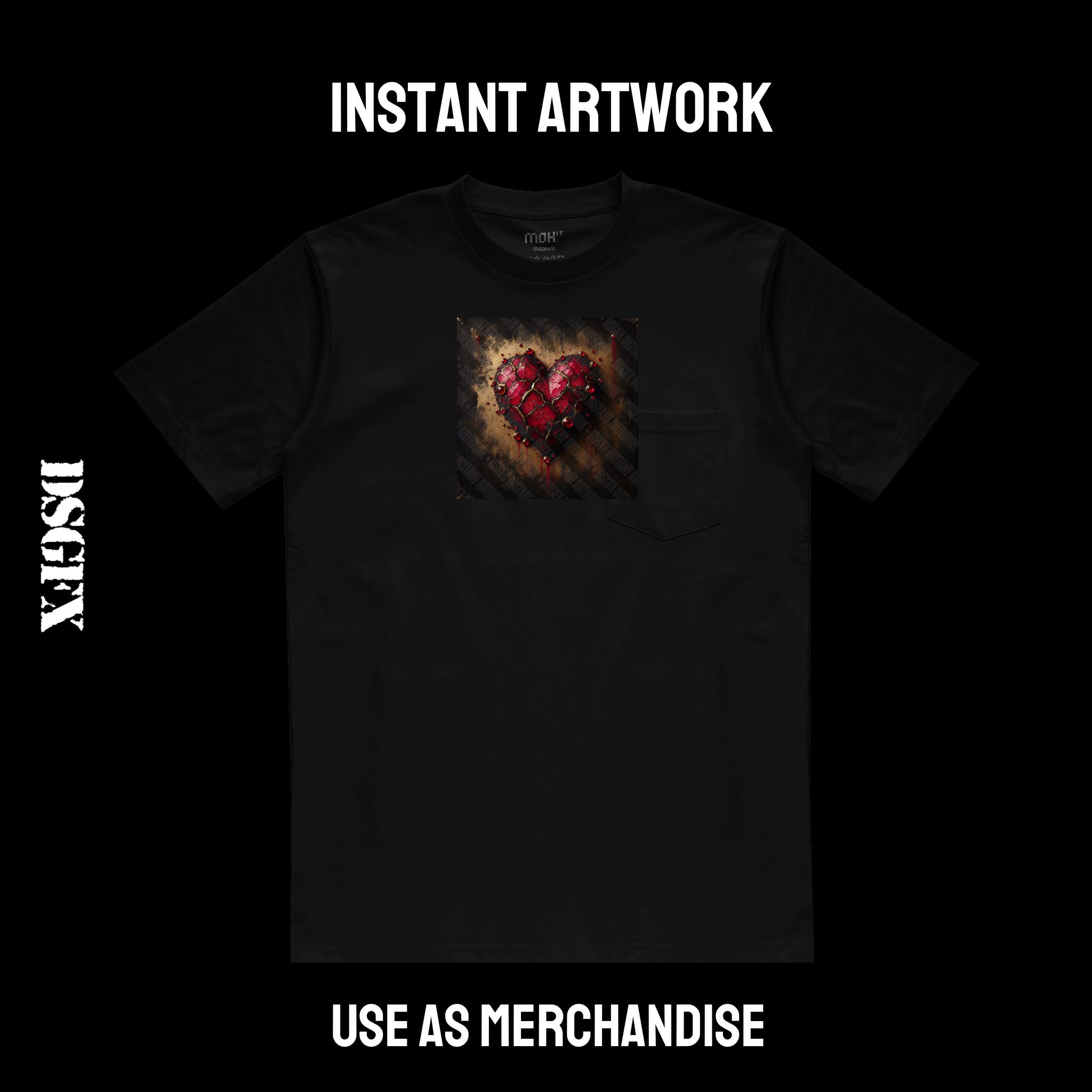 Textured Crimson Heart