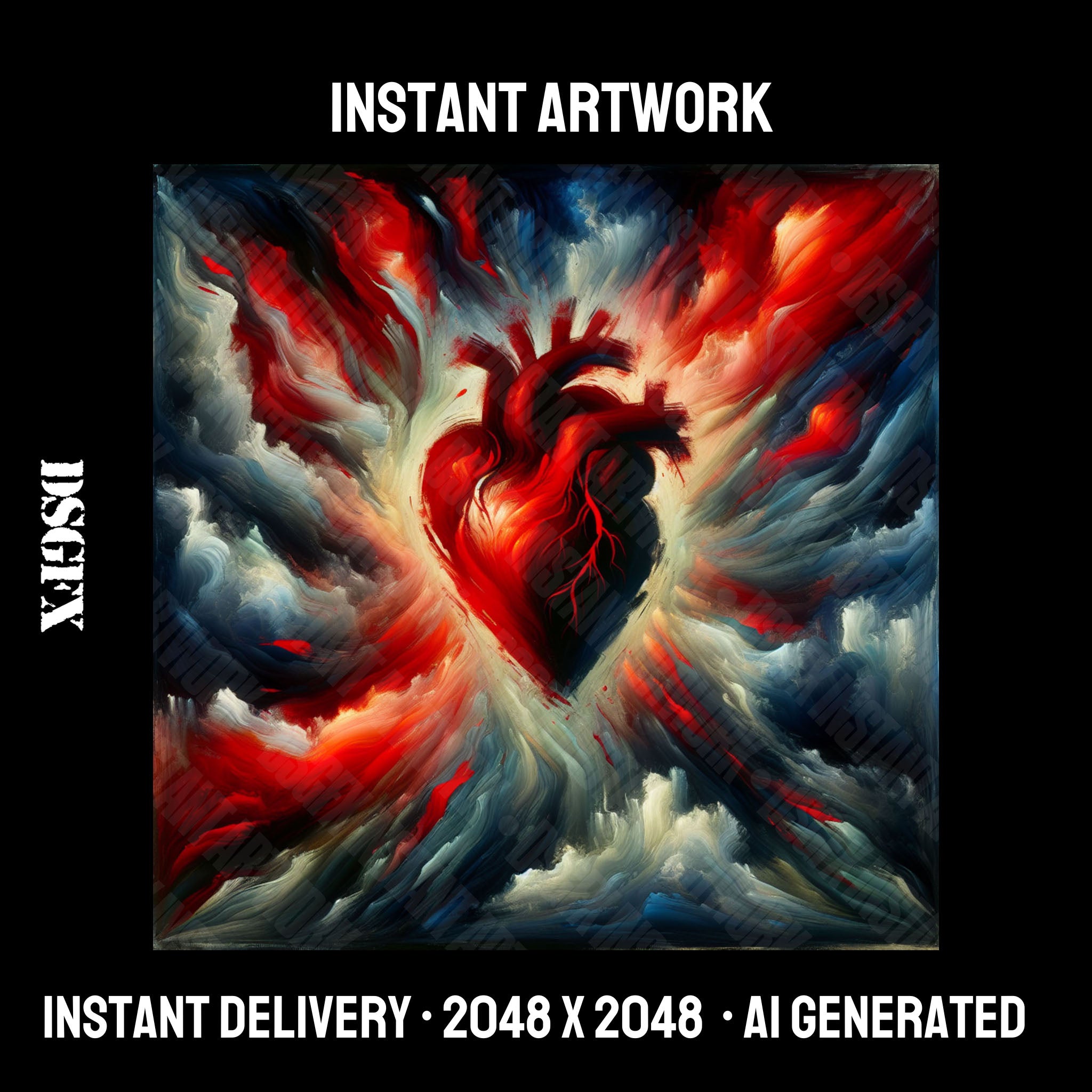 Abstract Heart Explosion