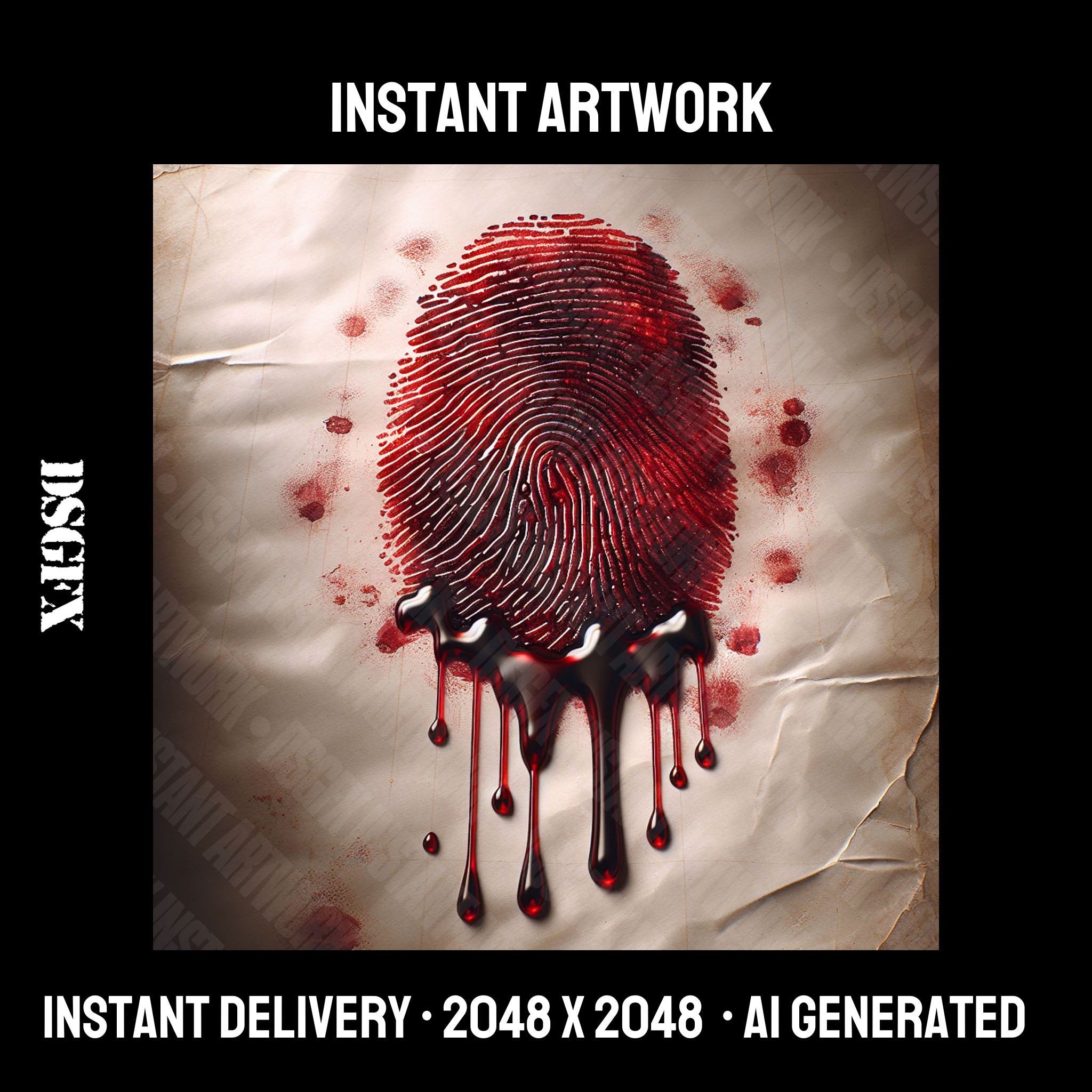 Crimson Fingerprint Drip