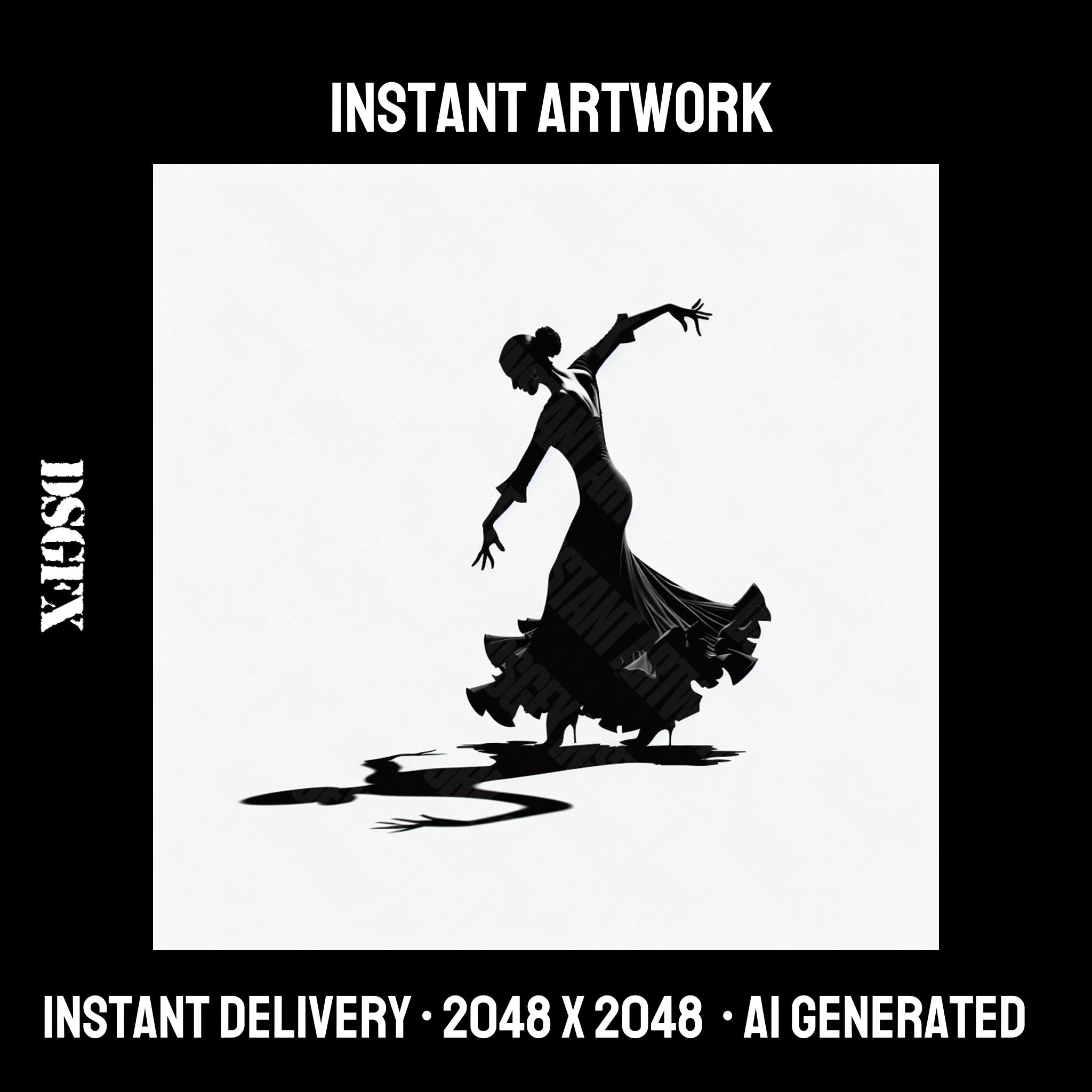 Silhouette of Dancer in Motion