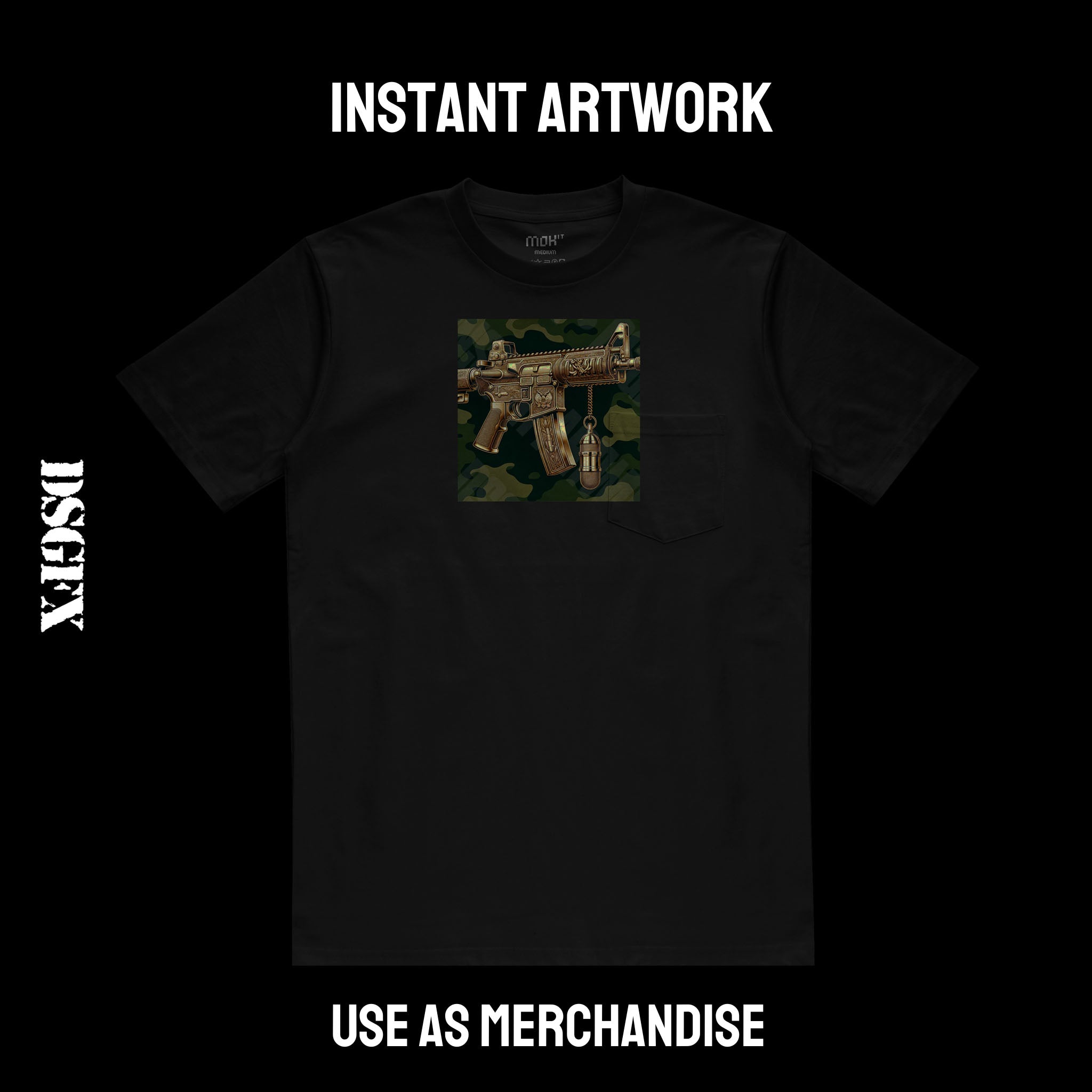 Golden Ornate Microphone and Rifle