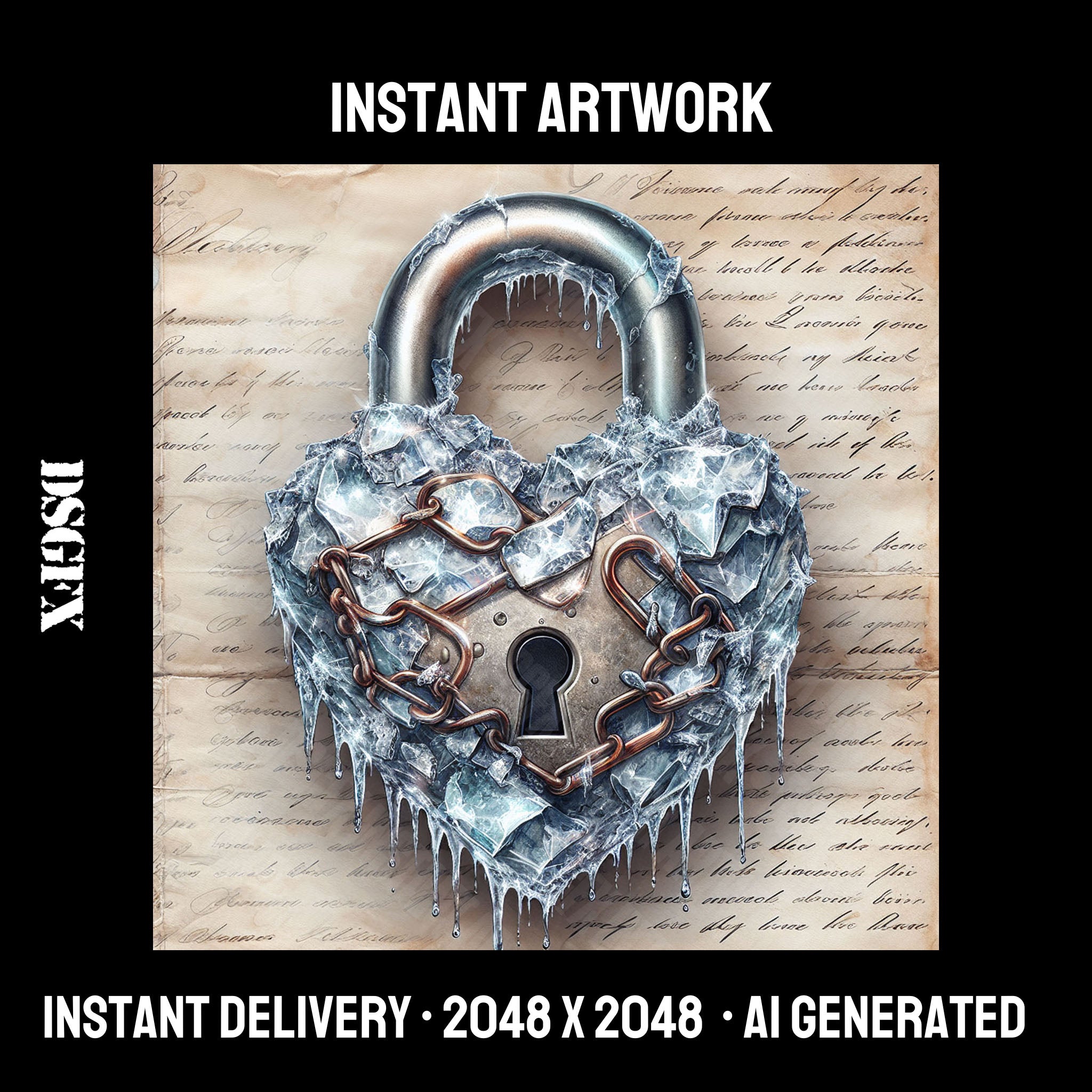 Frozen Heart Padlock