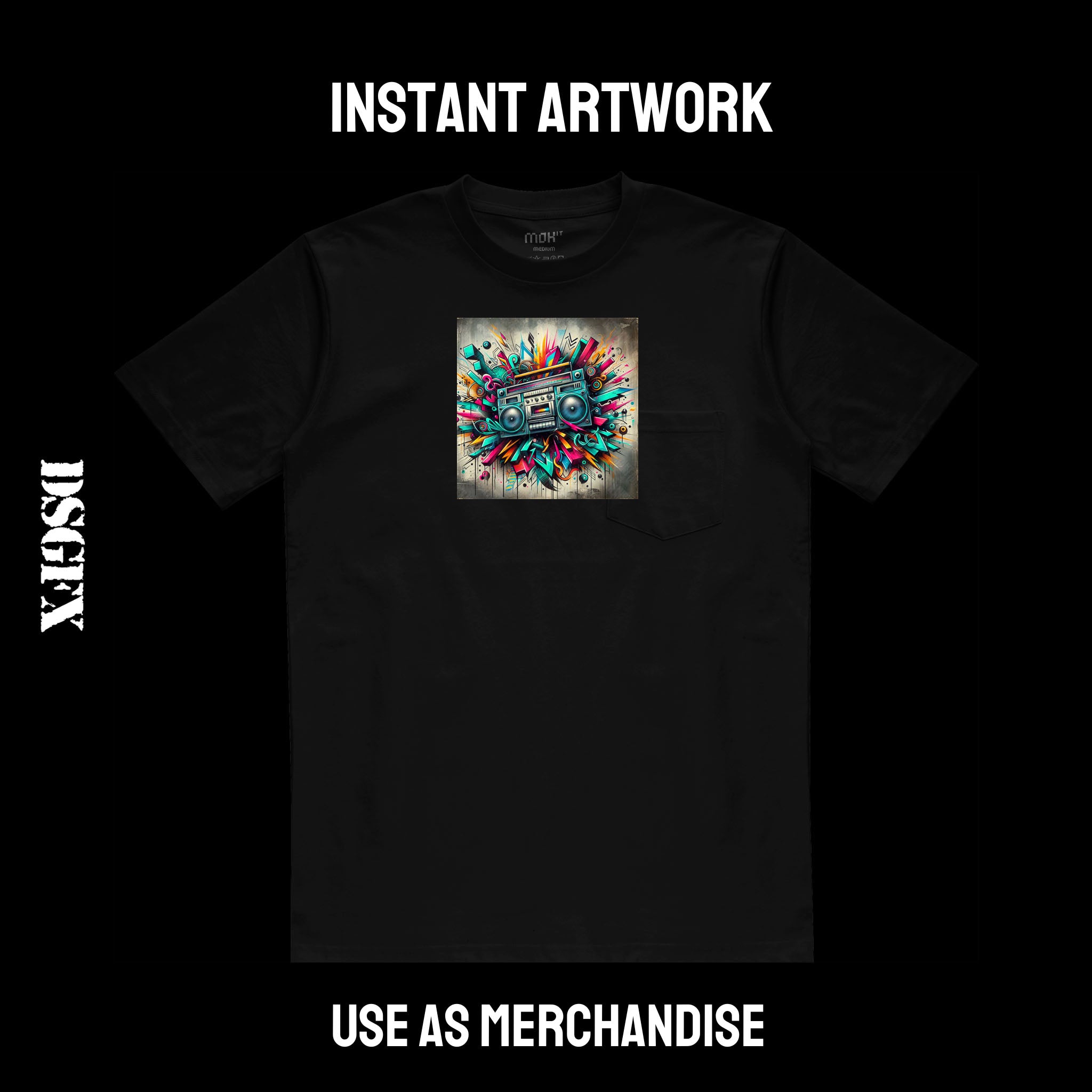 Retro Boombox Burst – DontSleepGFX