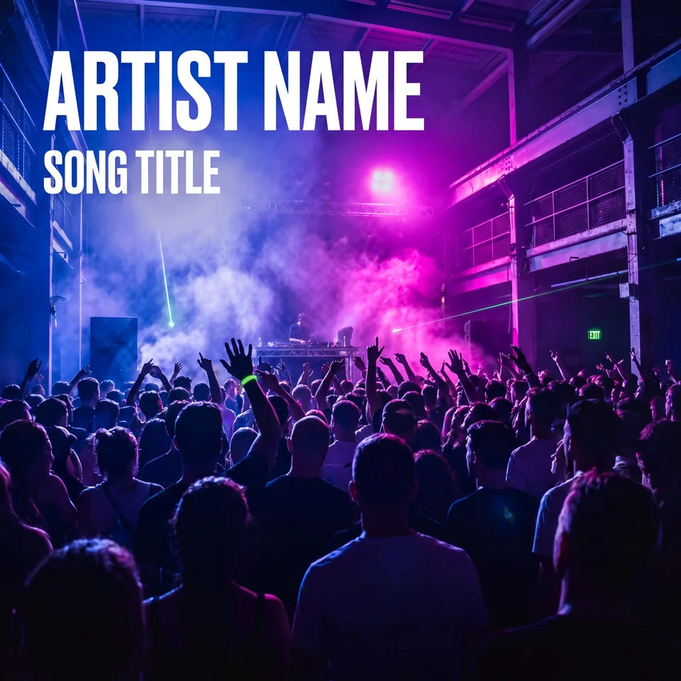 Concert cover after blue and magenta color and typography changes