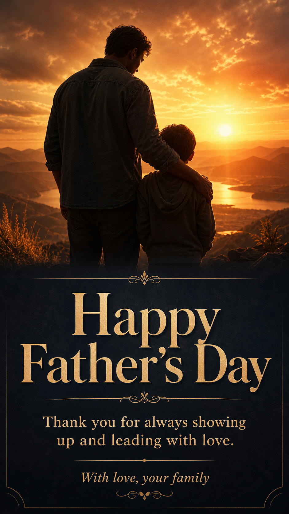 Cinematic Legacy Father's Day card style preview